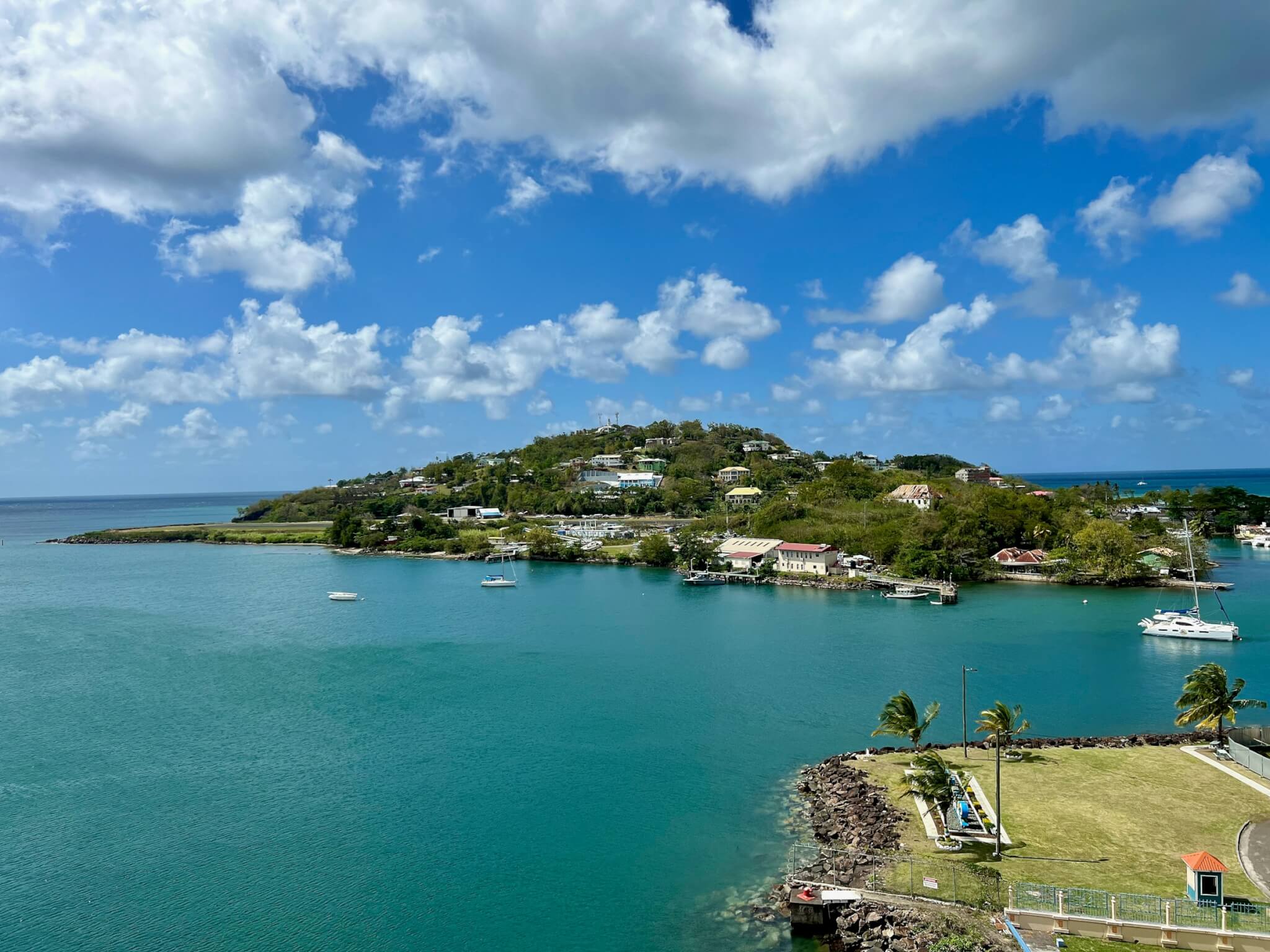 Castries St Lucia von oben